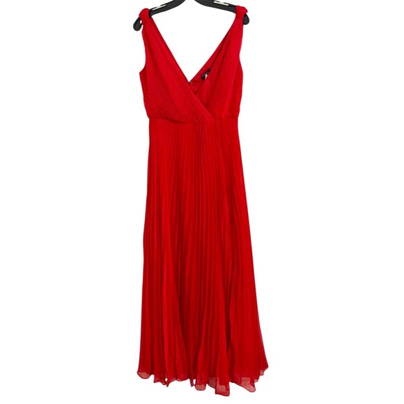 AQUA Women's Red Evening Dress, Pleated Skirt, Size S, NWT - Picture 1 of 7